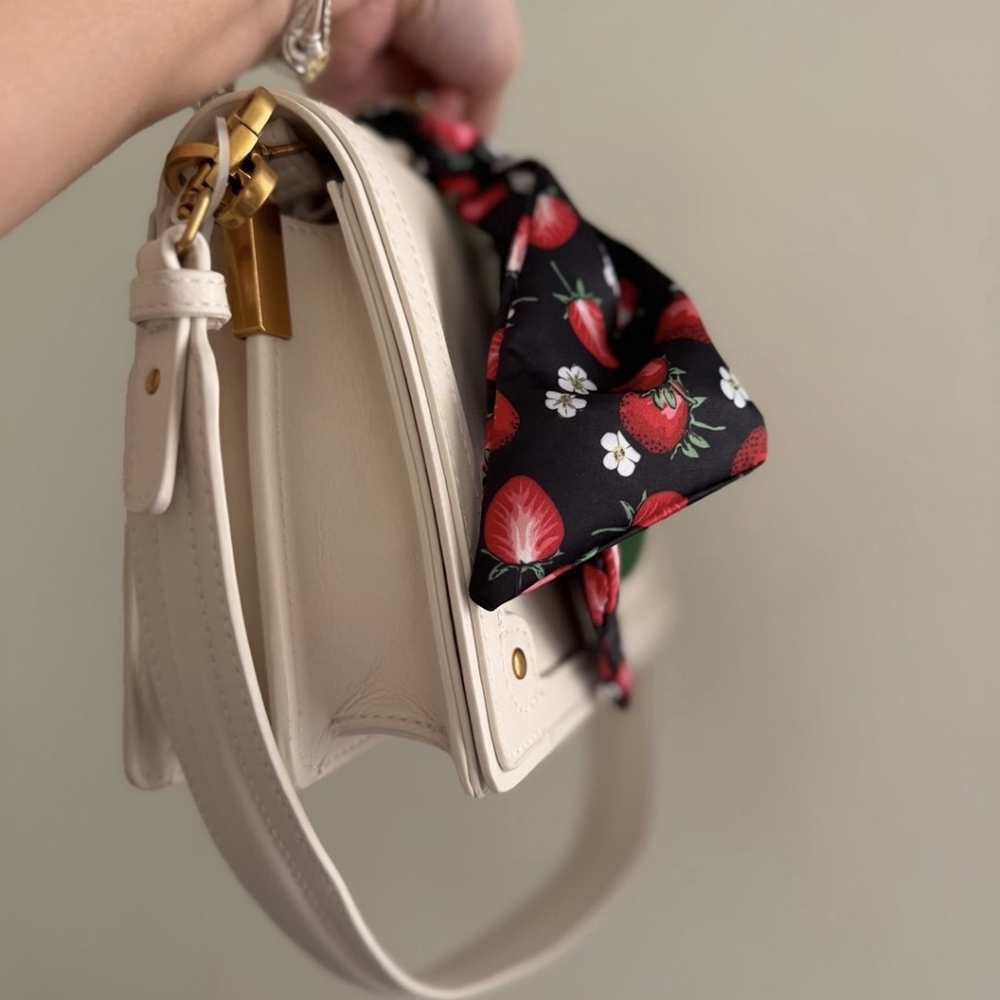 Steve Madden Cream Crossbody Bag with Strawberry Charm - Picture 4 of 7
